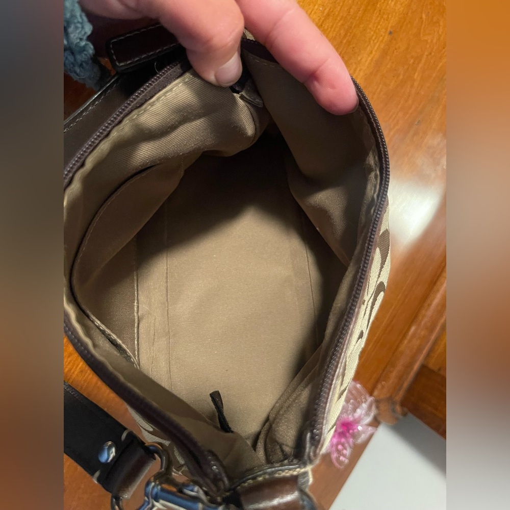Coach Signature Tan and Brown Mini Bag - Picture 11 of 11